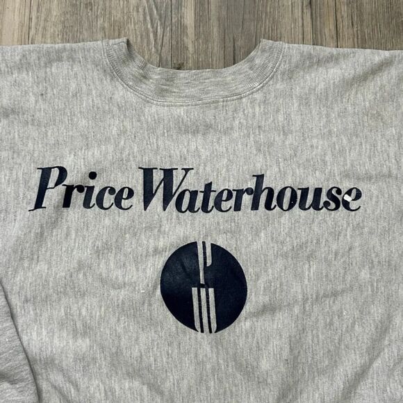 Vintage Champion Reverse Weave Price Waterhouse Sweatshirt Size Large Accounting - Picture 2 of 5